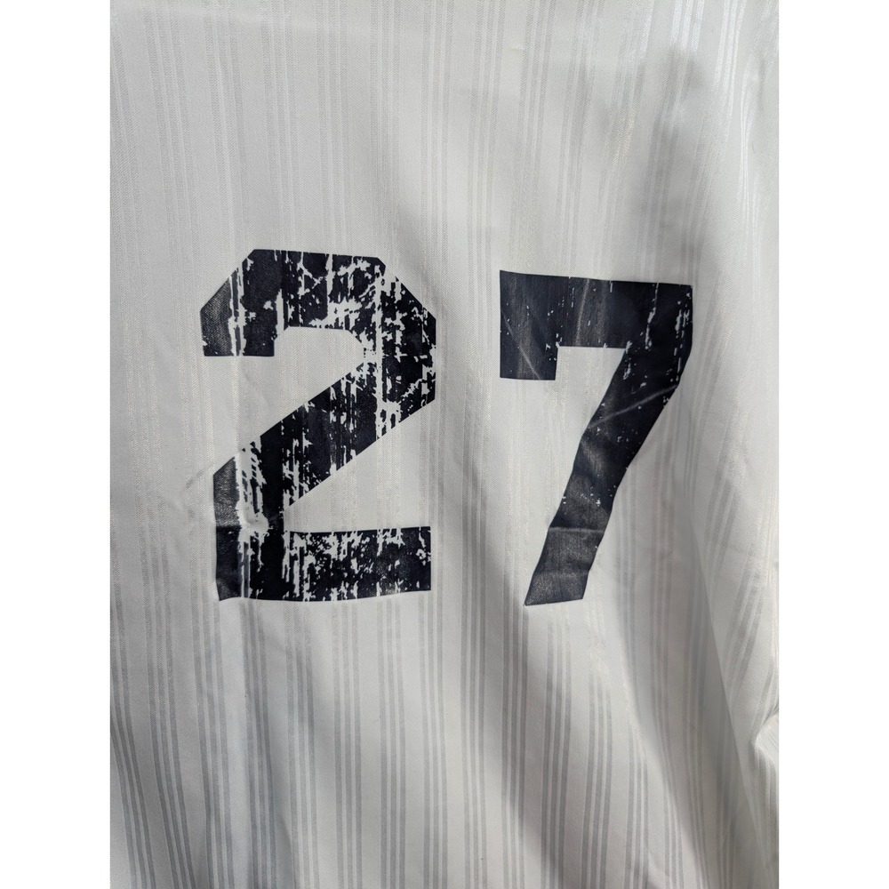Adidas Westport Soccer Assn Jersey Polo Shirt Men's Size M White Navy #27 USA - Picture 3 of 9